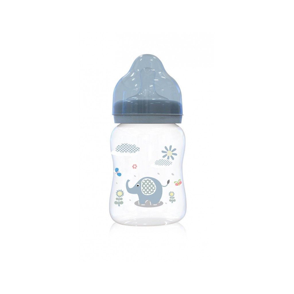 Baby Care széles nyakú cumisüveg 250ml - Moonlight Blue
