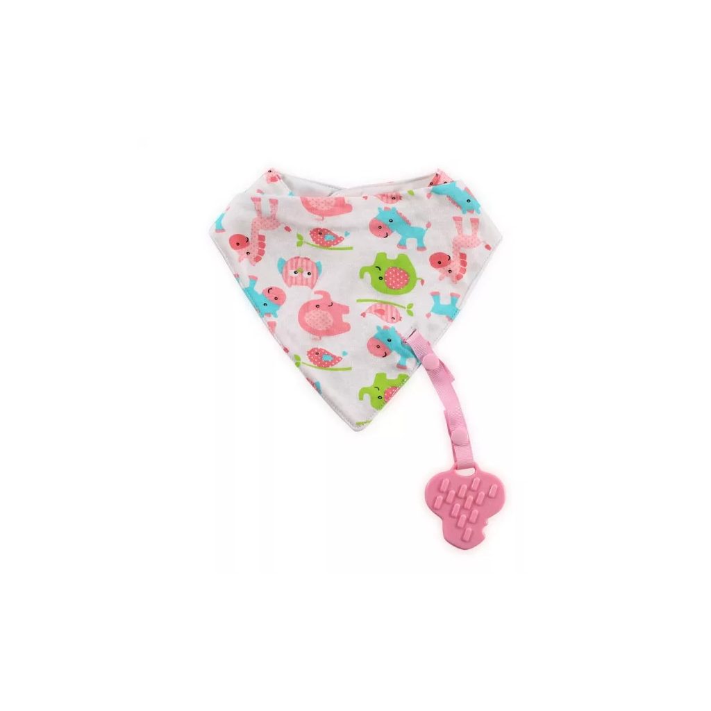 Baby Care nyálkendő levehető rágókával - Lányos