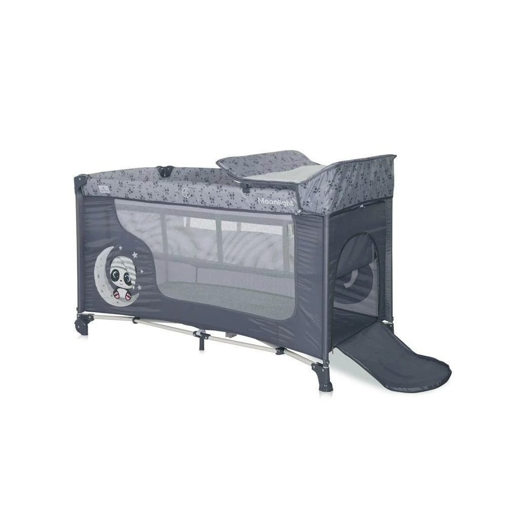 Lorelli Moonlight 2 multifunkciós utazóágy - Cool Grey Pandas