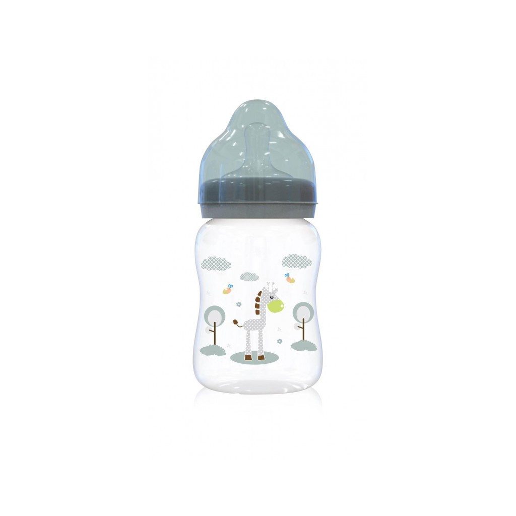 Baby Care széles nyakú cumisüveg 250ml - Mint green