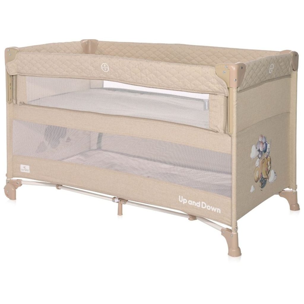 Lorelli Up and Down multifunkciós  utazóágy - Beige Flying Friends