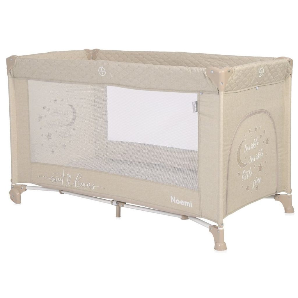 Lorelli Noemi 1 fix utazóágy - Fog Beige Star