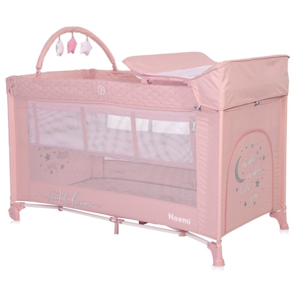 Lorelli Noemi 2 Plus multifunkciós utazóágy - Mellow Rose Star