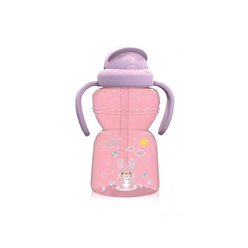 Baby Care szívószálas sportitató 325ml - Blush Pink