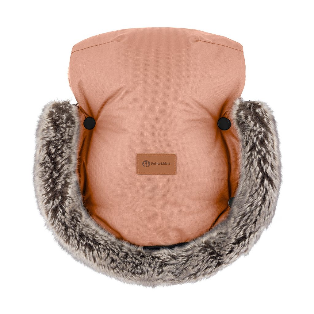 PETITE&MARS Kesztyű / Kézmelegítő babakocsira Furry Pastel Peach