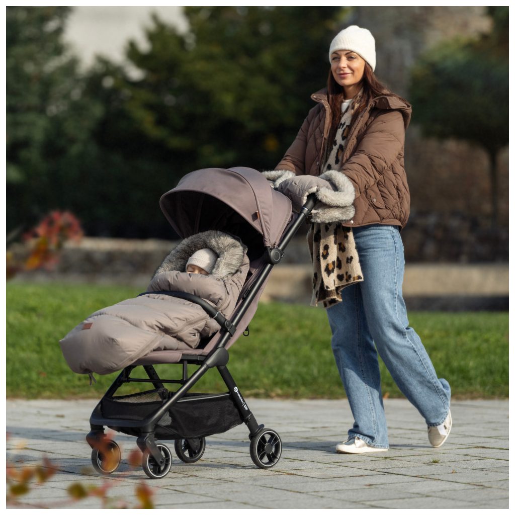 PETITE&MARS Kesztyű / Kézmelegítő babakocsira Furry Pastel Peach