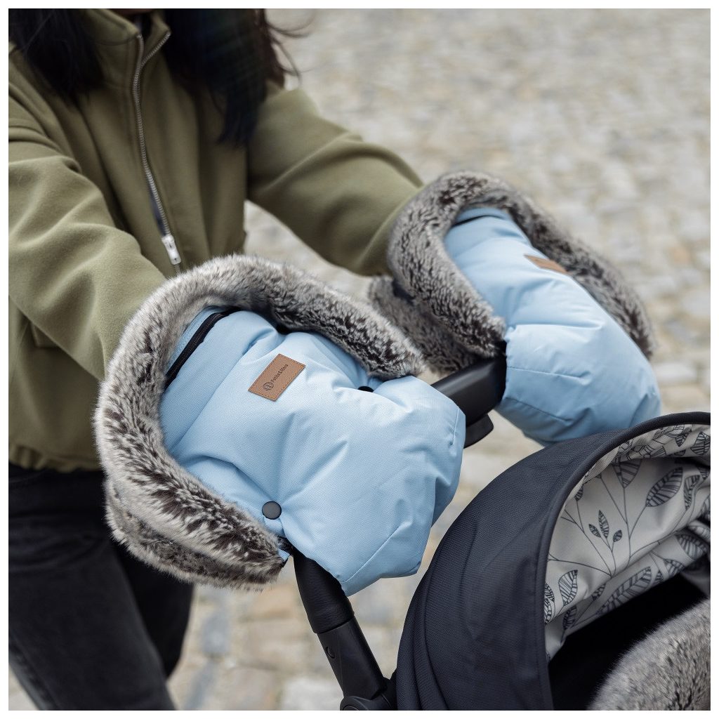 PETITE&MARS Kesztyű / Kézmelegítő babakocsira Furry Pastel Peach