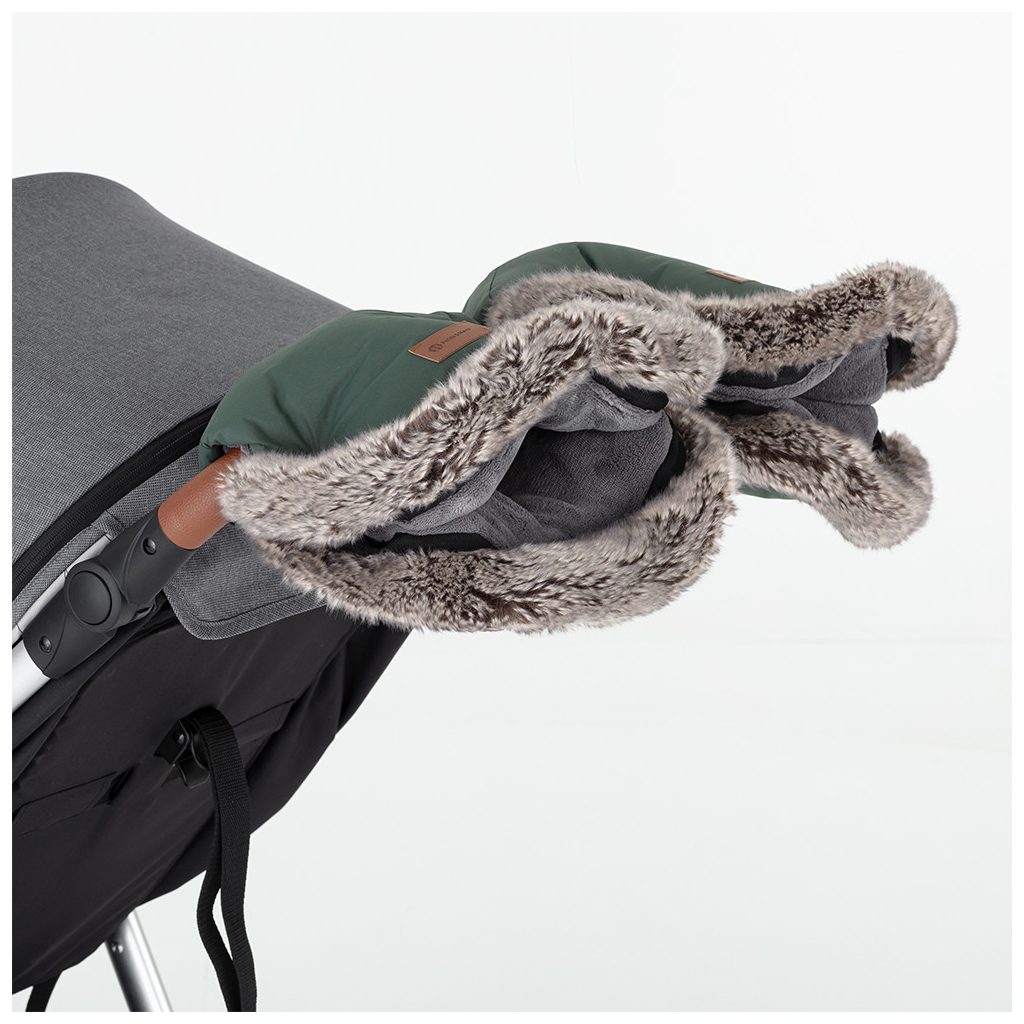 PETITE&MARS Kesztyű / Kézmelegítő babakocsira Furry Veritable Khaki