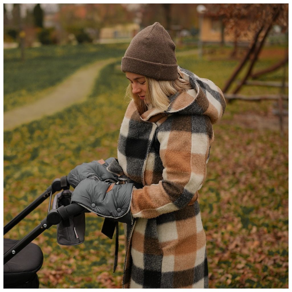 PETITE&MARS Kesztyű / Kézmelegítő babakocsira Jasie Quiet Grey