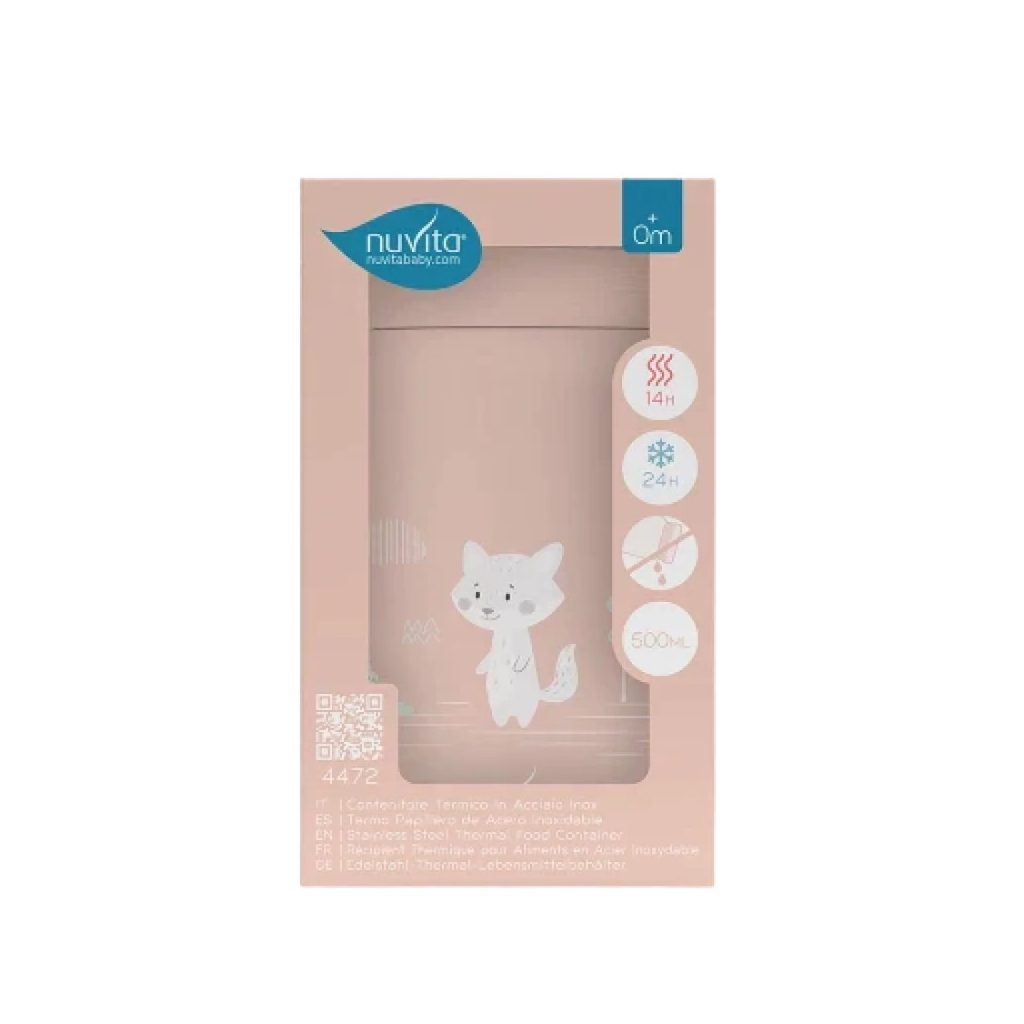 Nuvita ételtároló termosz 500ml - Pink 4472