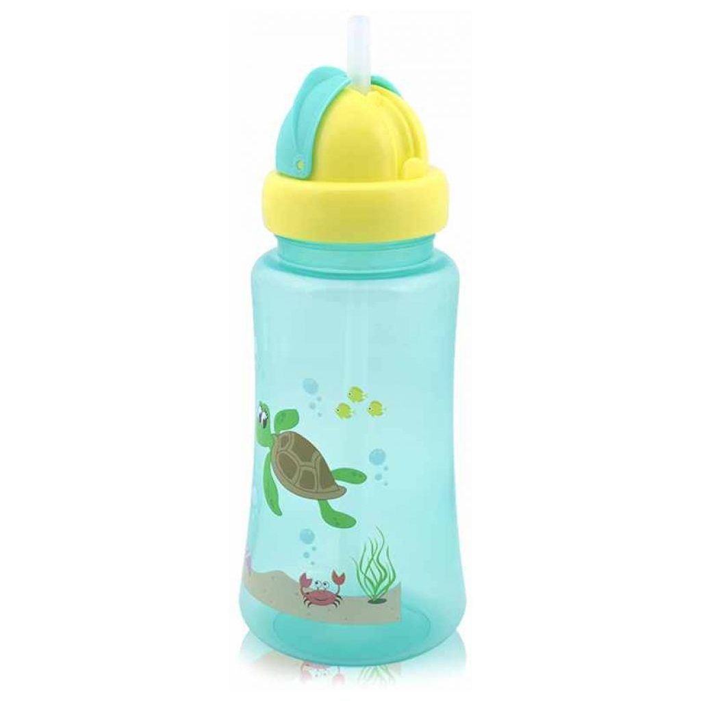Baby Care Ocean szívószálas sportitató 330 ml - green