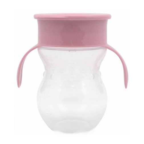 Baby Care 360 itatópohár fogantyúval - pink