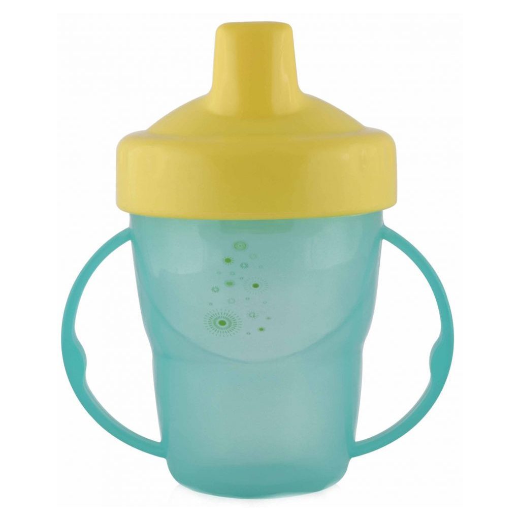Baby Care itatópohár fogantyúval 210ml magas - green