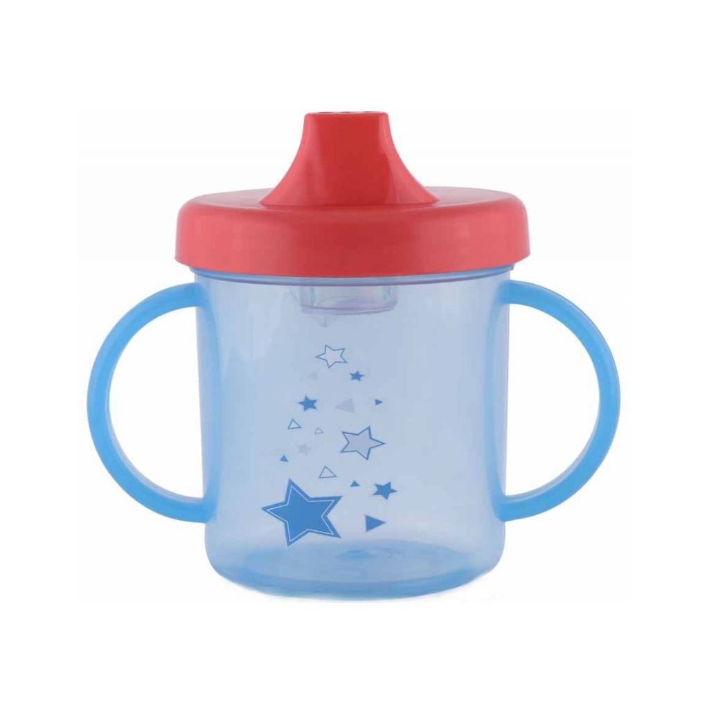 Baby Care itatópohár fogantyúval 210ml alacsony - blue