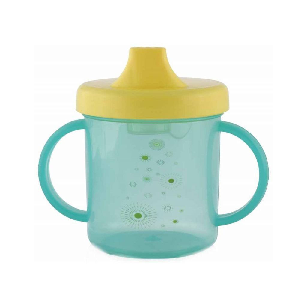 Baby Care itatópohár fogantyúval 210ml alacsony - green