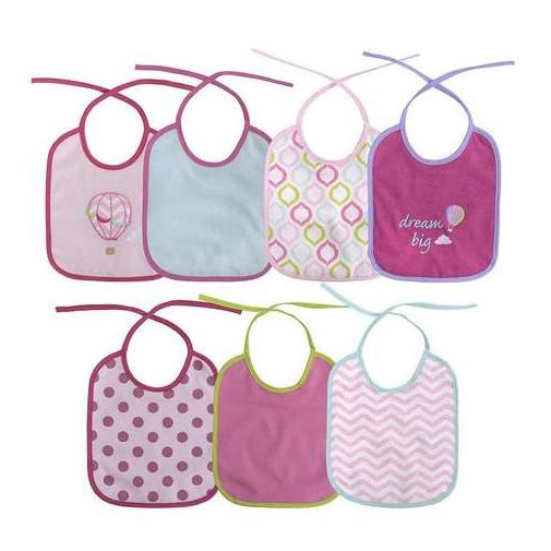 Baby Care 7Darab-os előke, mintás - Girl