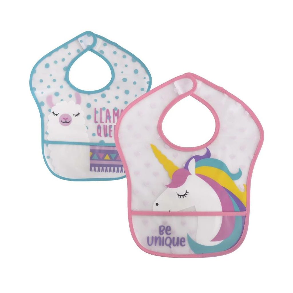 Baby Care 2Darab-os előke, tépőzáros - Girl