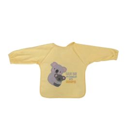 Baby Care hímzett hosszú ujjú pamut előke - Unisex