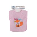 Baby Care hímzett hosszú ujjú pamut előke - Girl