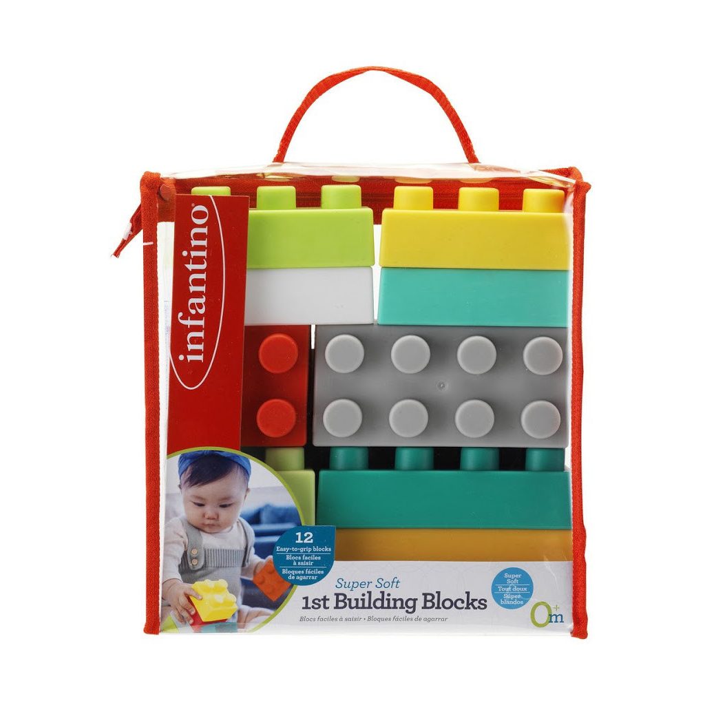 Infantino Super Soft 1st Building Blocks készségfejlesztő építő