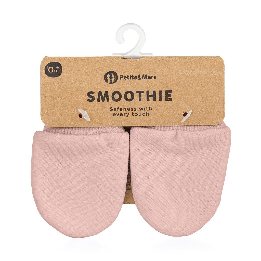 PETITE&MARS újszülött kesztyű Smoothie Delicate Pink