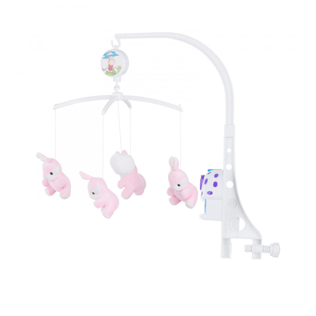 Chipolino Zenélő forgó - Pink rabbits