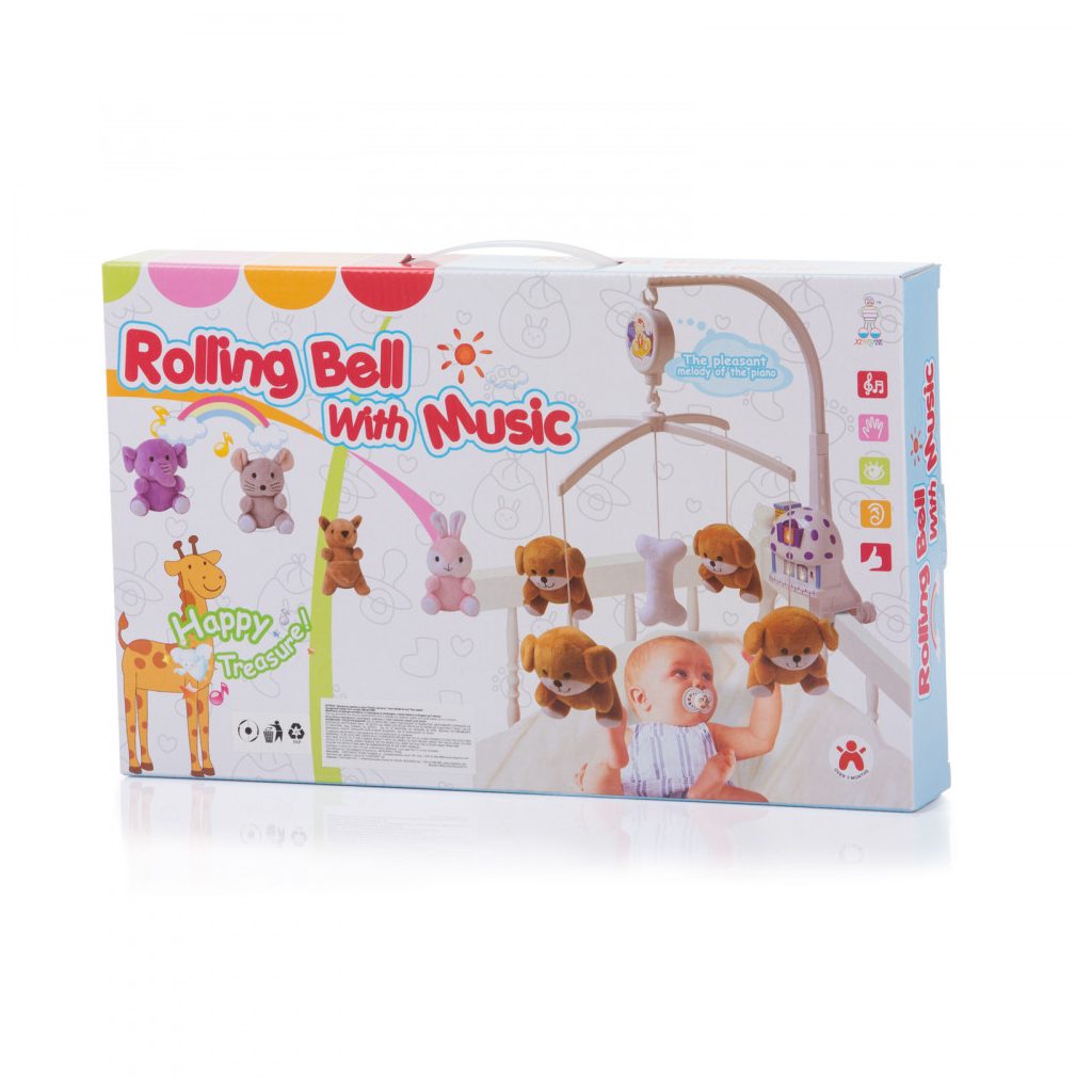 Chipolino Zenélő forgó - Pink rabbits