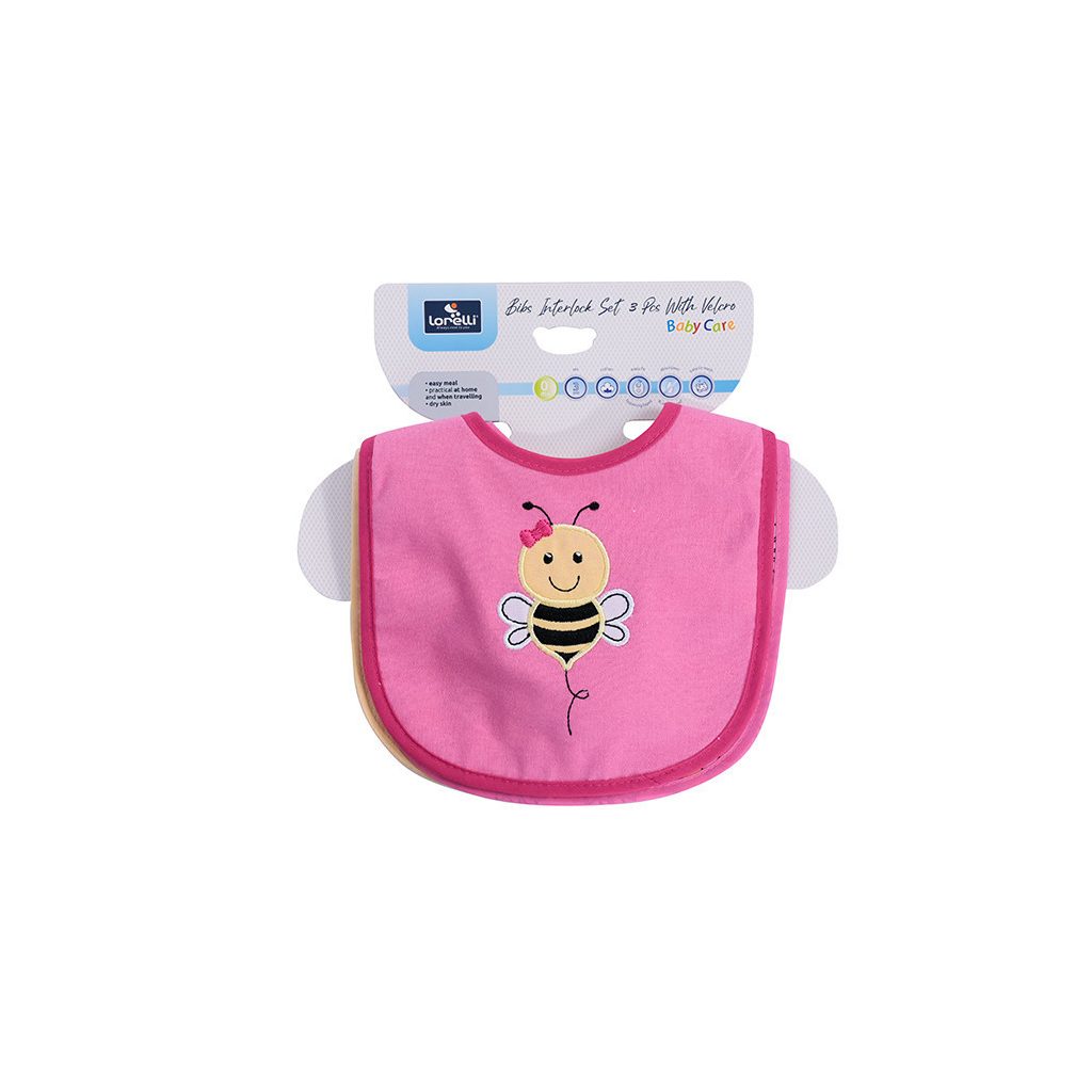 Baby Care 3Darab-os előke, tépőzáros - Girl