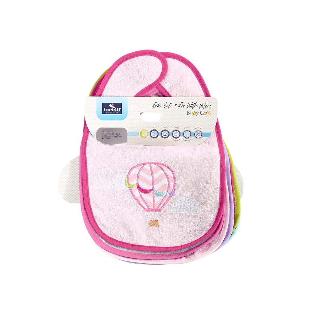 Baby Care 7Darab-os előke, tépőzáros - Girl