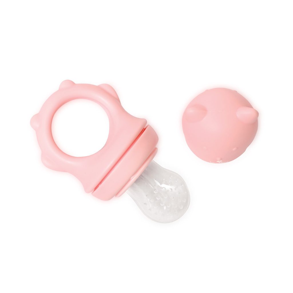 Baby Care etetőháló fogóval - pink