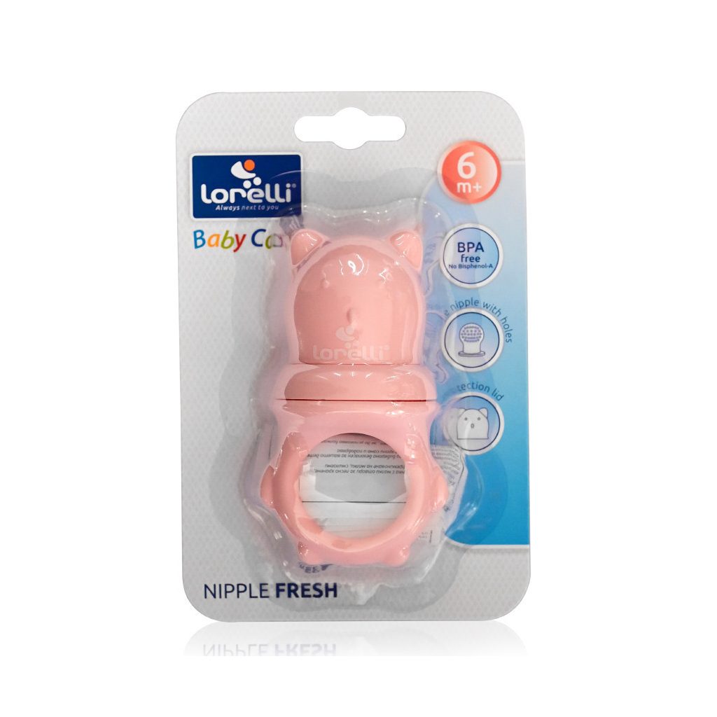 Baby Care etetőháló fogóval - pink