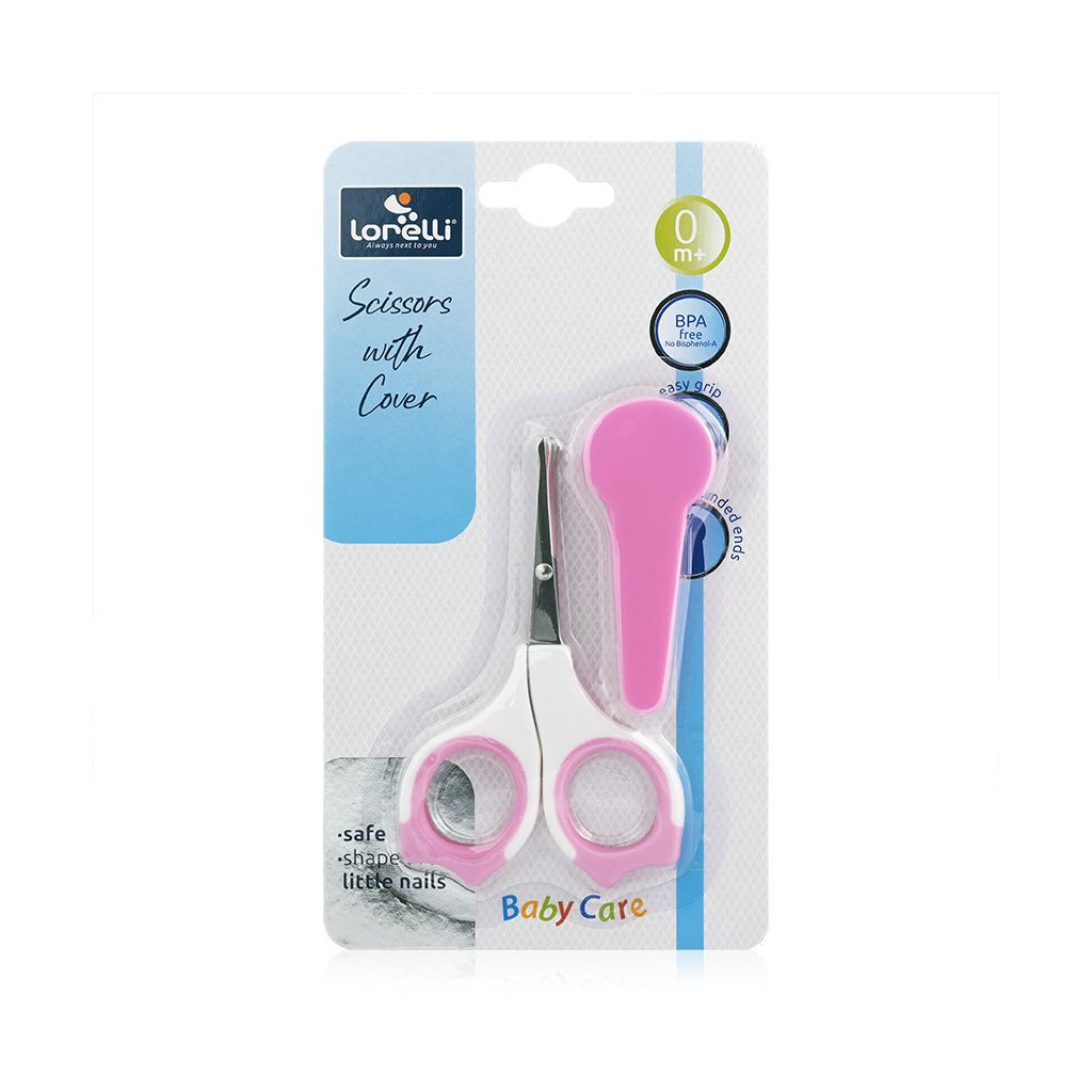 Baby Care Körömvágó olló védőtokkal - Blush Pink