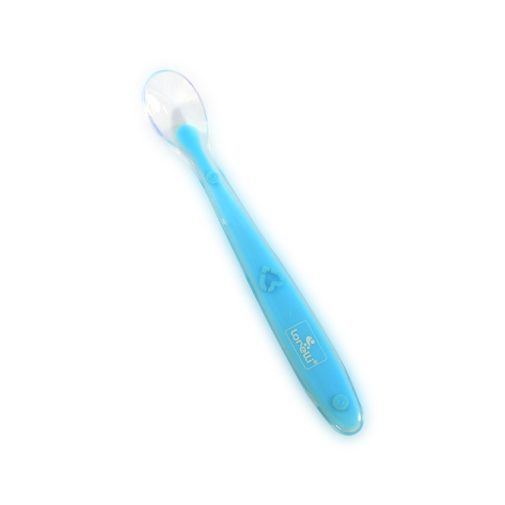 Baby Care Szilikon etető kanál 1db - blue