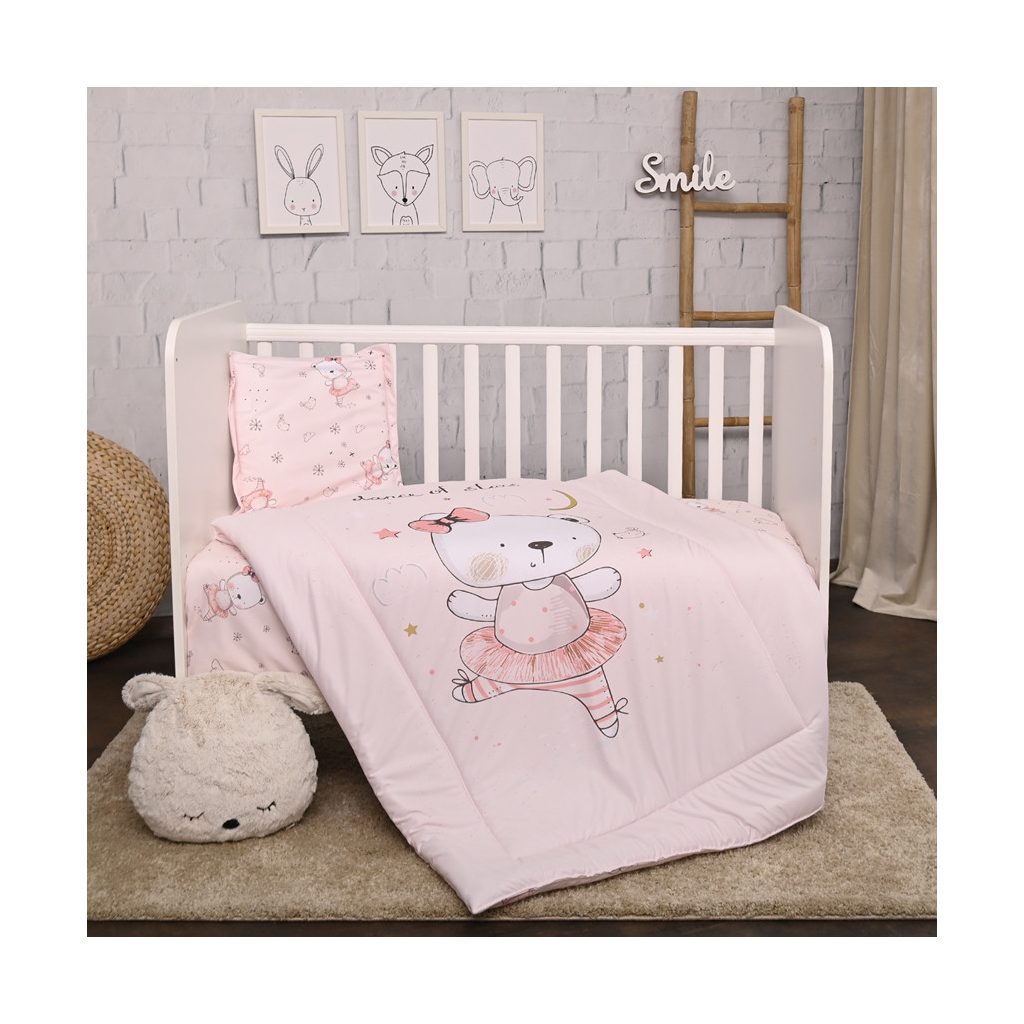 Lorelli 3 részes ágynemű garnitúra - Pink Ballerina Bear