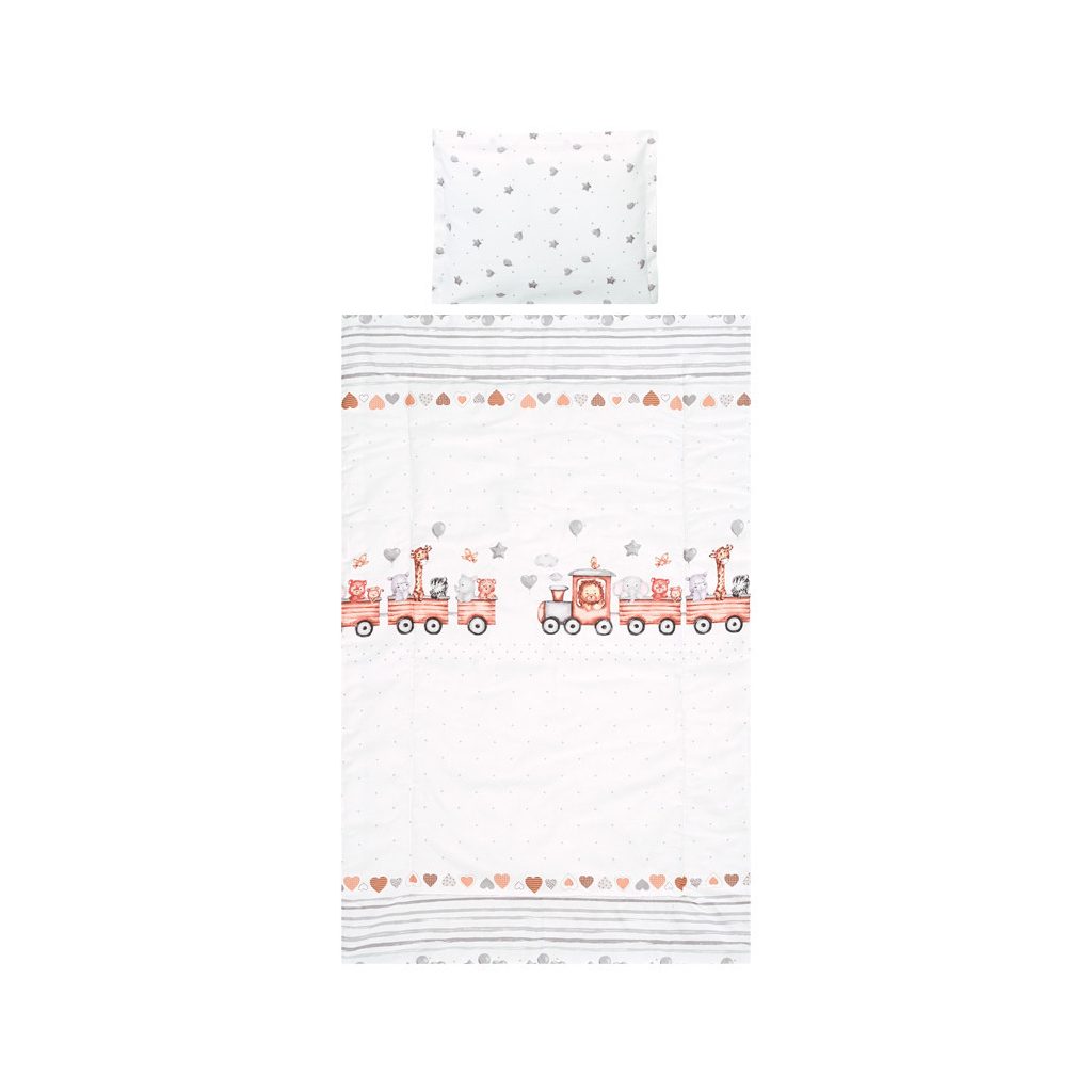 Lorelli 3 részes ágynemű garnitúra - Train Grey