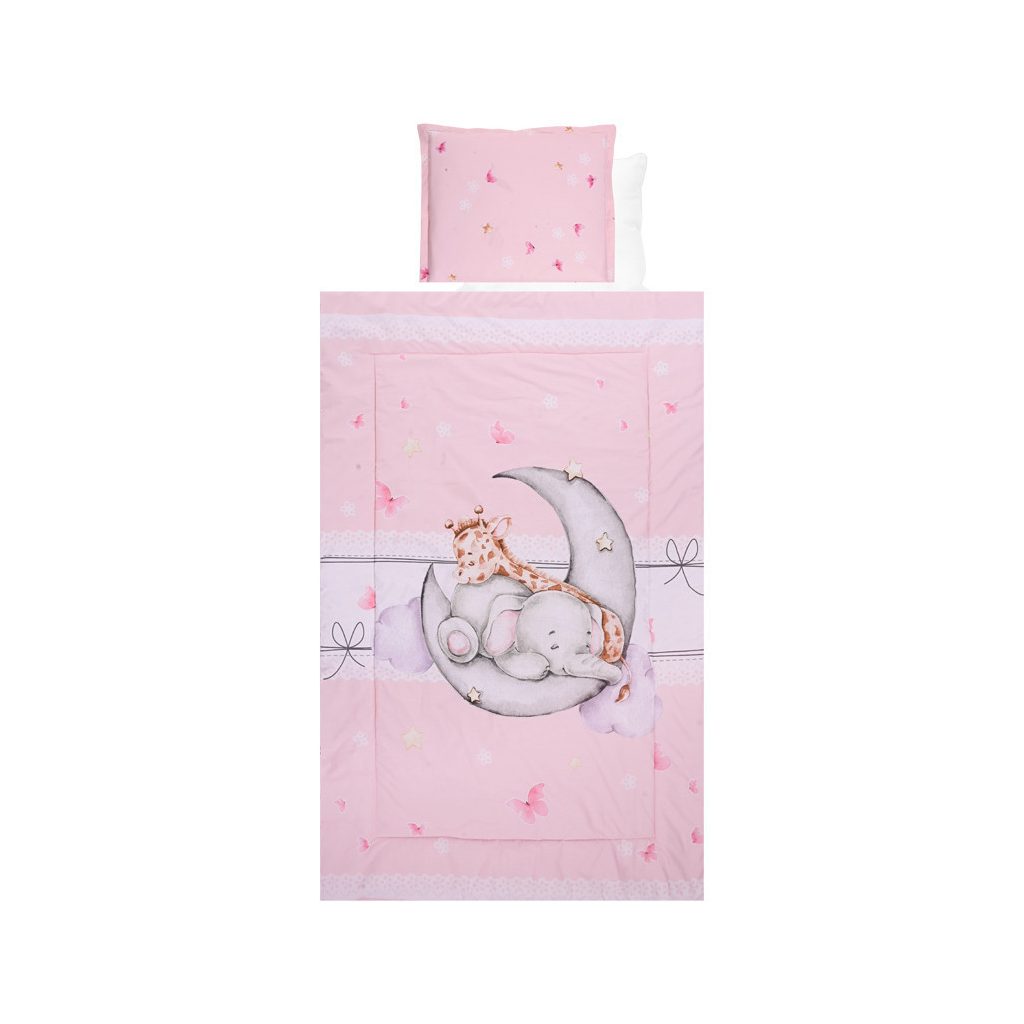 Lorelli 4 részes ágynemű garnitúra - Butterflies Pink