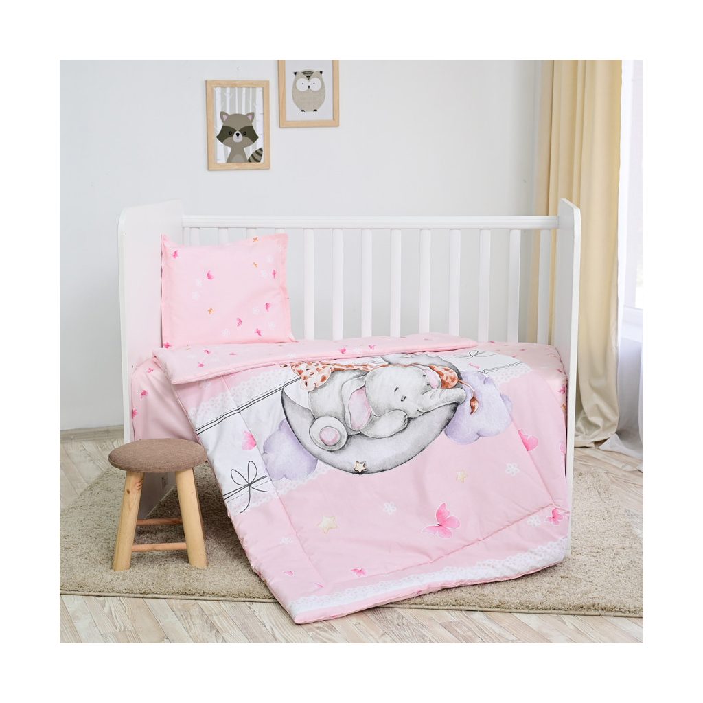 Lorelli 4 részes ágynemű garnitúra - Butterflies Pink