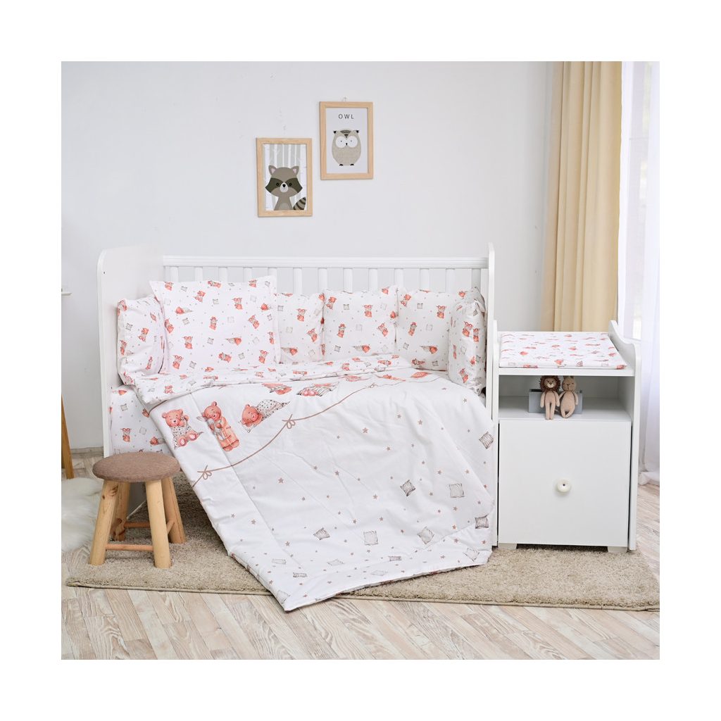 Lorelli ágynemű garnitúra Trend kombi ágyhoz - Bears & Pillows Beige