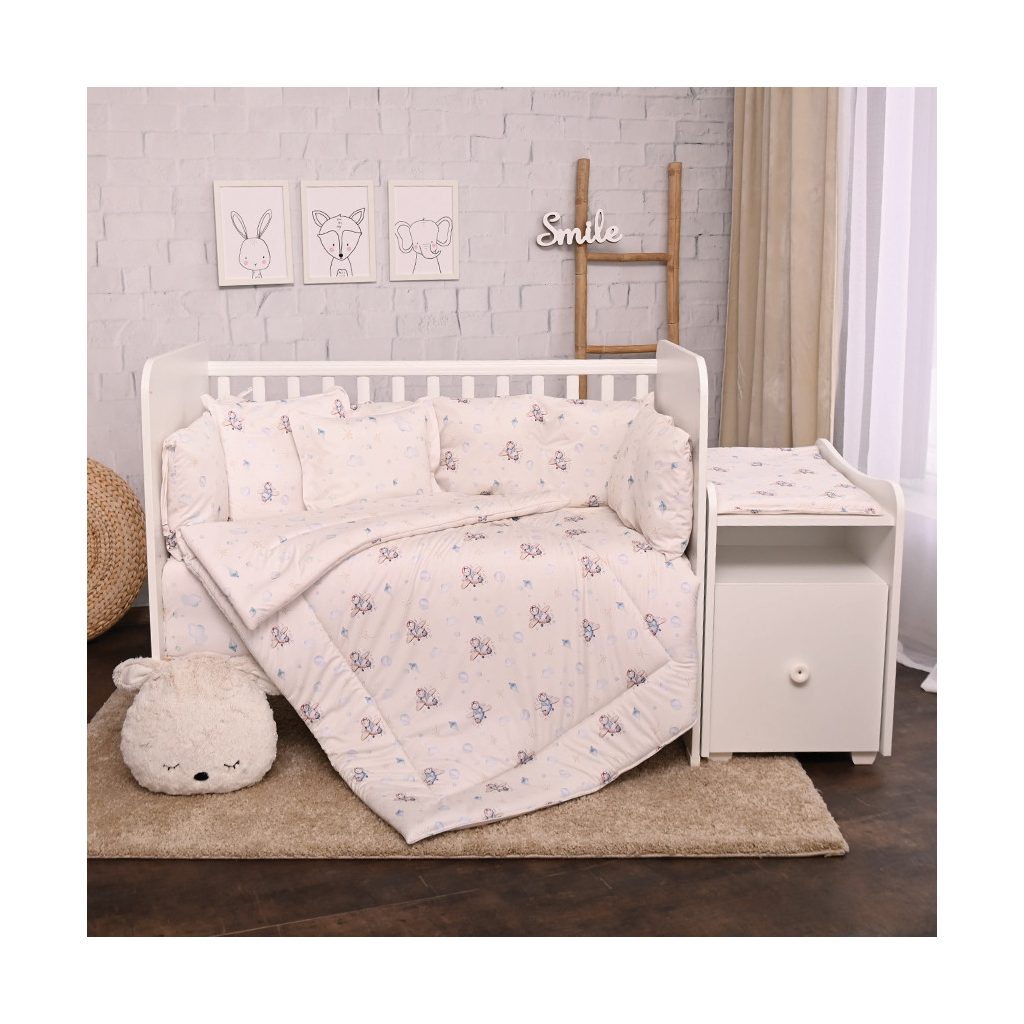 Lorelli ágynemű garnitúra Trend kombi ágyhoz - Blue Aeroplane