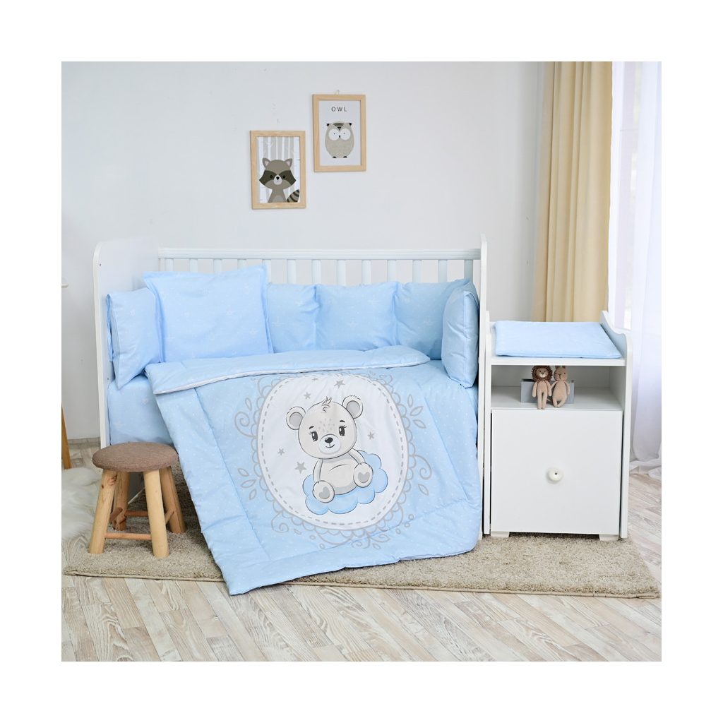 Lorelli ágynemű garnitúra Trend kombi ágyhoz - Little Bear Blue