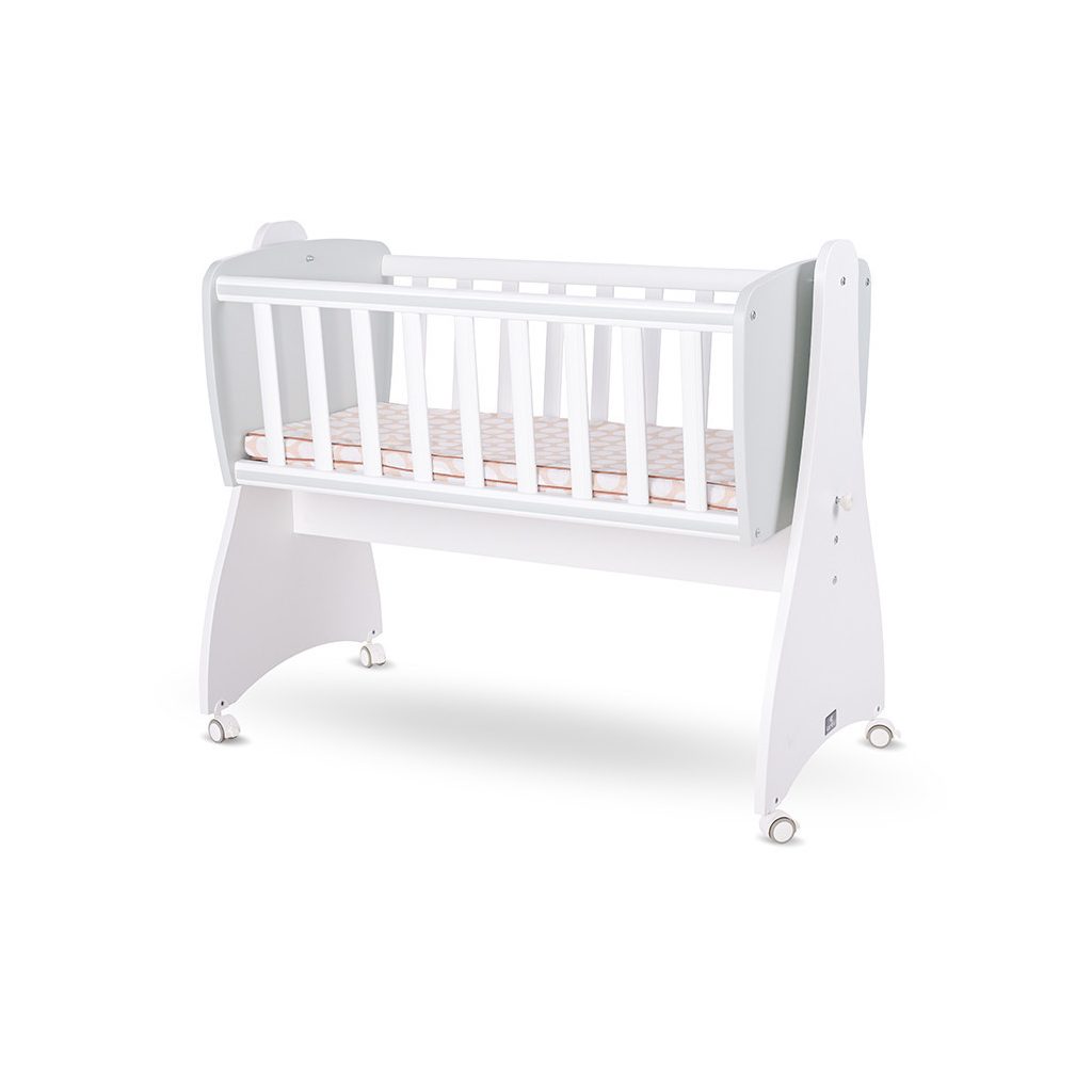 Lorelli First Dreams ringatható bölcső 105x55 - White / Milky Green New