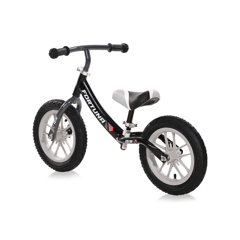 Lorelli Fortuna Air futóbicikli világító kerékkel - Grey&Black
