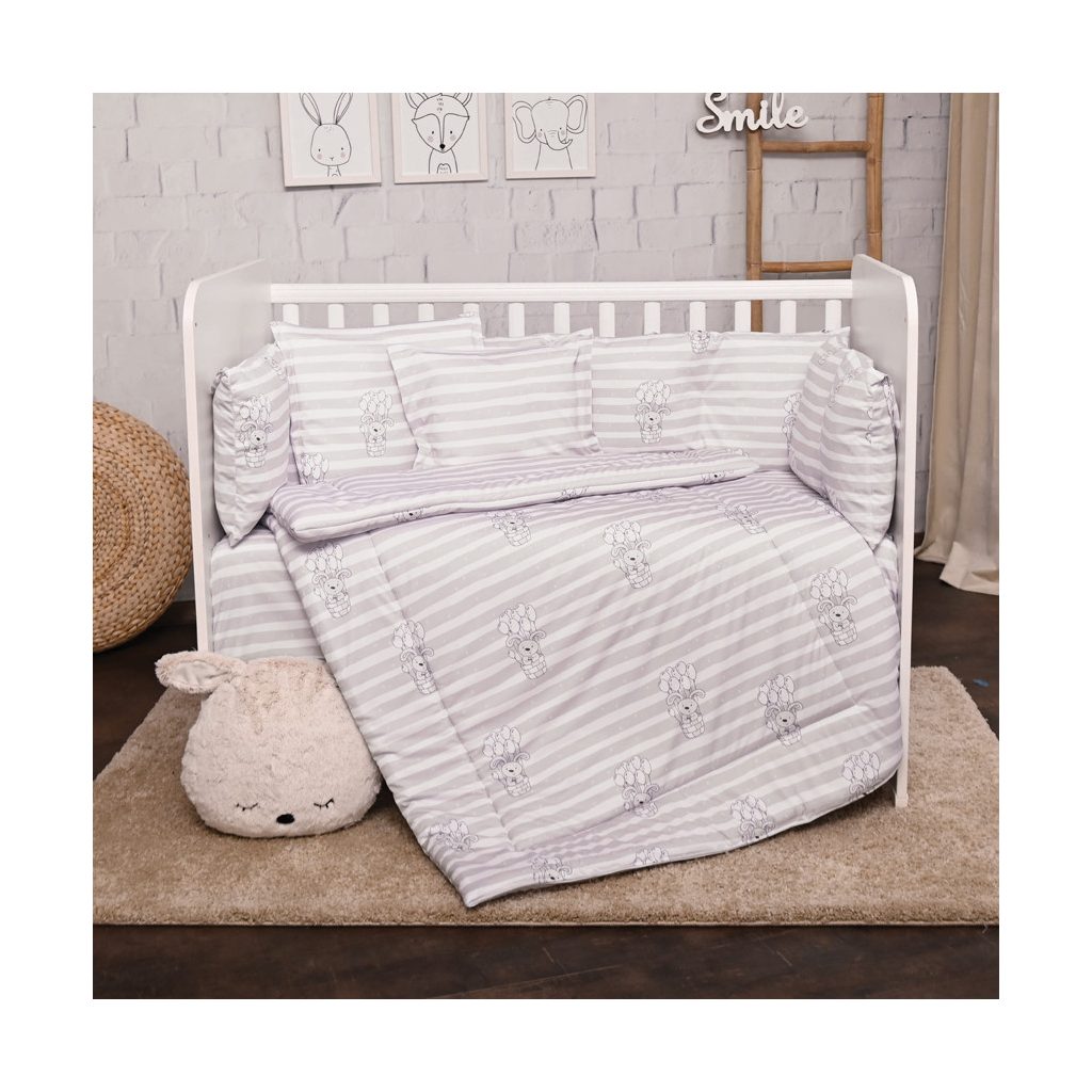 Lorelli Lilly ágynemű garnitúra 60x120 - Grey Striped