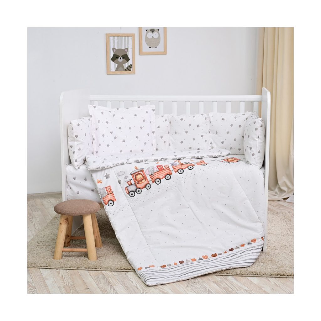 Lorelli Lilly ágynemű garnitúra 60x120 - Train Grey