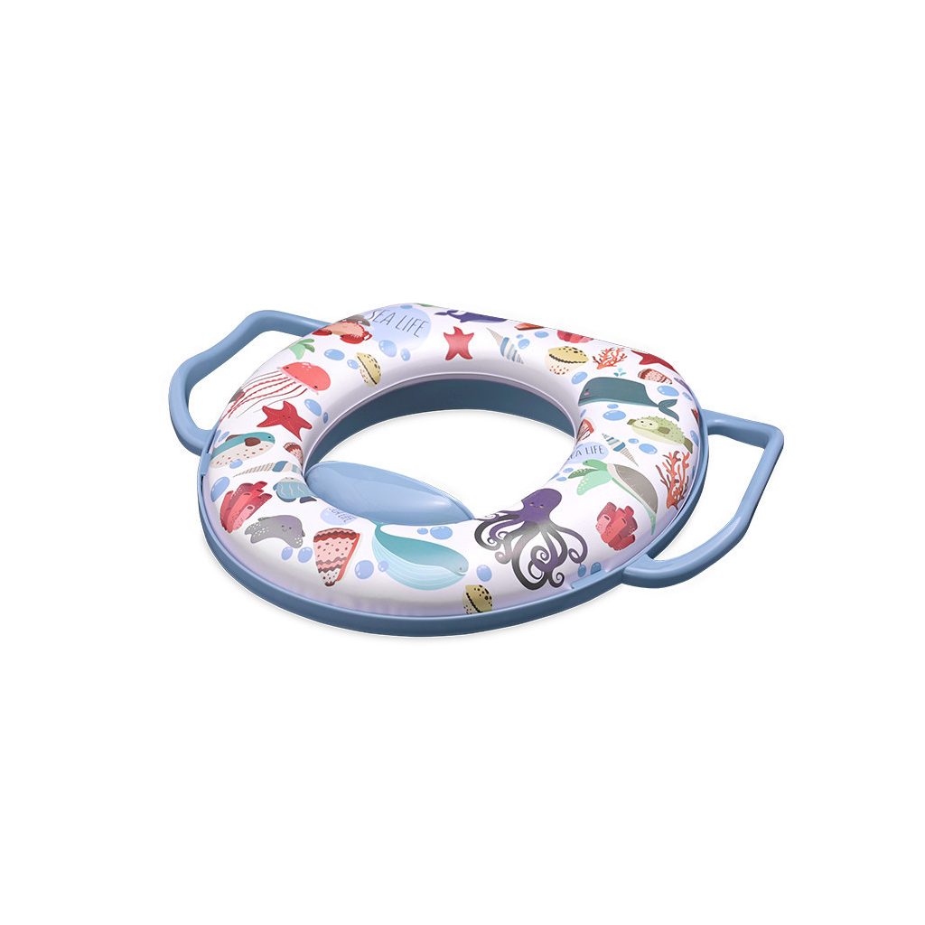 Lorelli párnázott WC szűkítő fogantyúval - Blue Sea