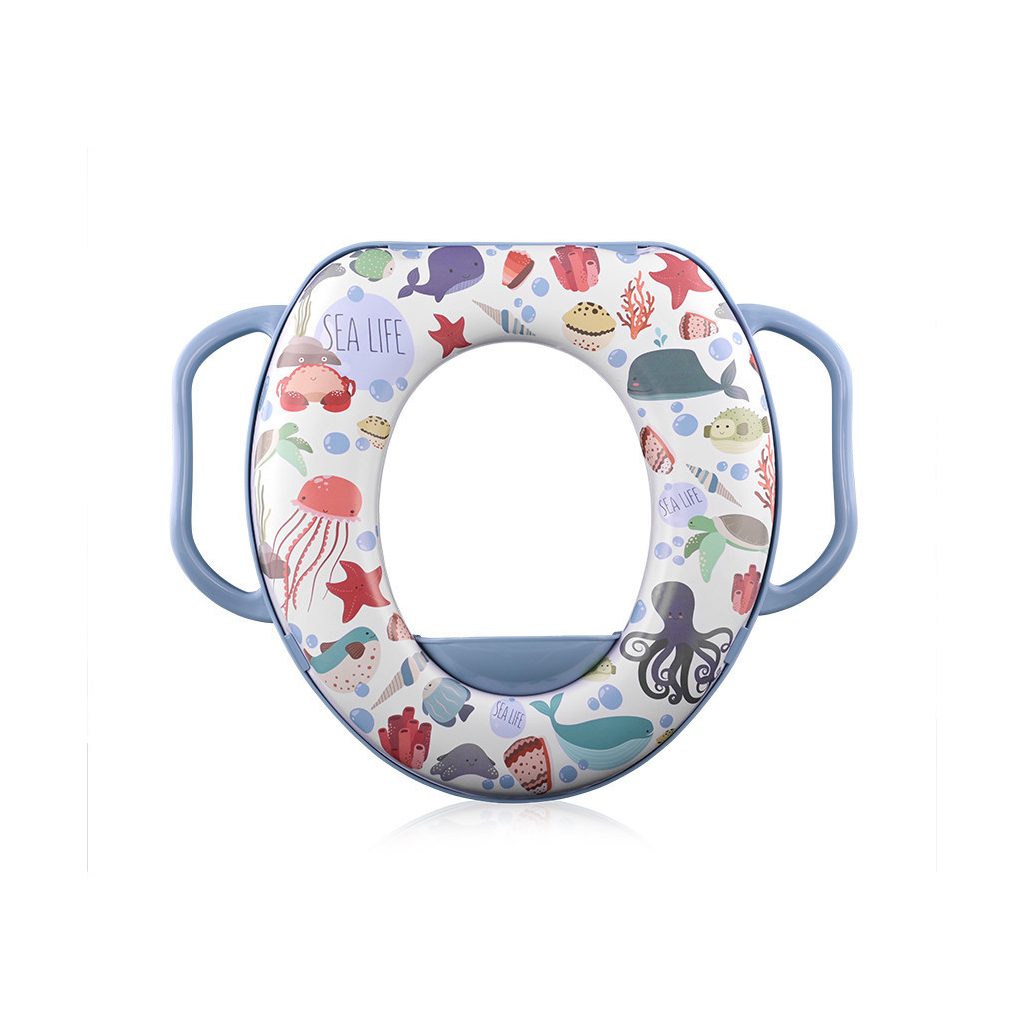 Lorelli párnázott WC szűkítő fogantyúval - Blue Sea