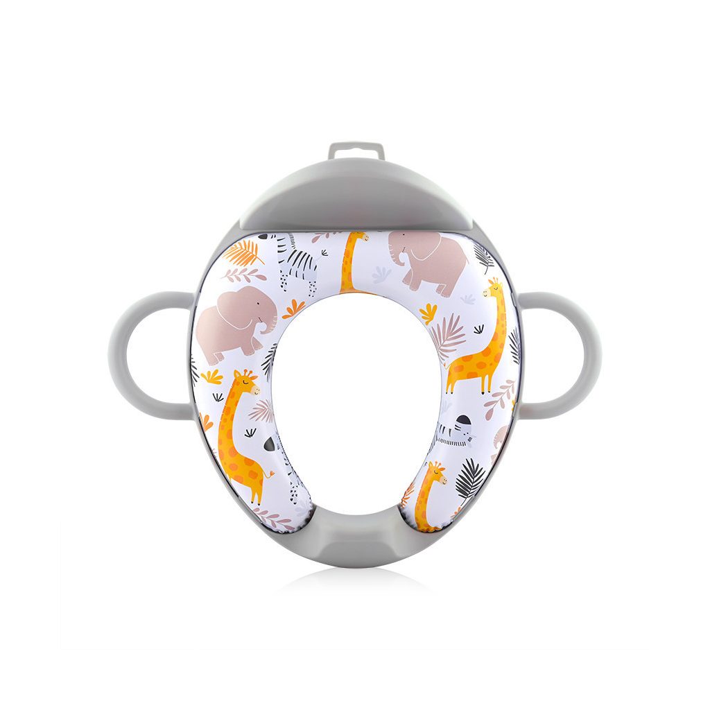 Lorelli párnázott WC szűkítő háttámlával - Grey Animals