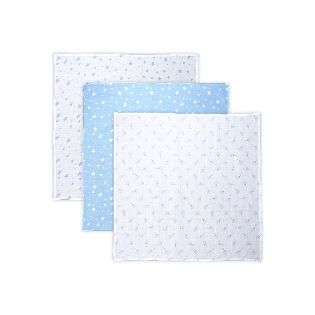 Lorelli Muszlin takaró 80x80 cm - Trio Aquatic Mix