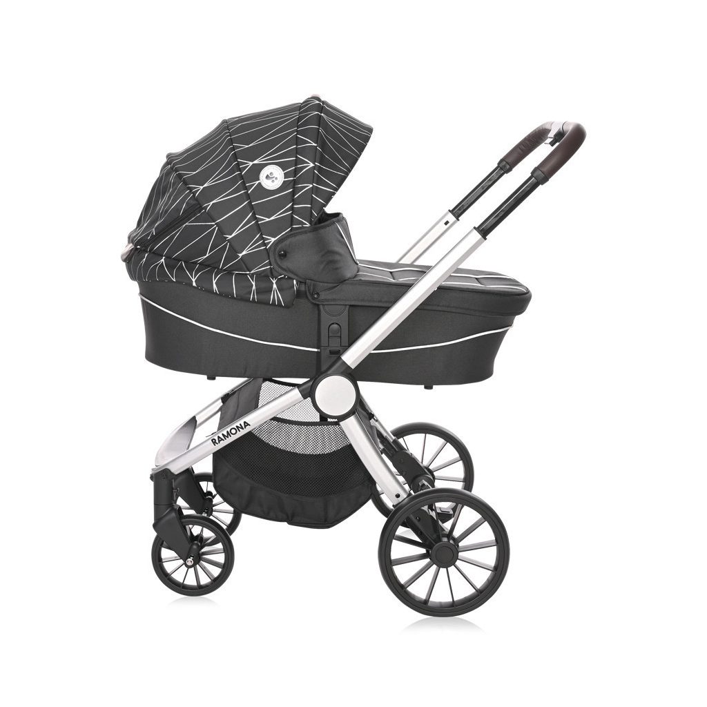 Lorelli Ramona 3 az 1-ben multifunkciós babakocsi (2 doboz) - Silver Stripe