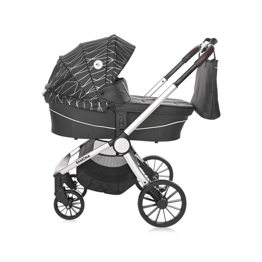 Lorelli Ramona 3 az 1-ben multifunkciós babakocsi (2 doboz) - Silver Stripe